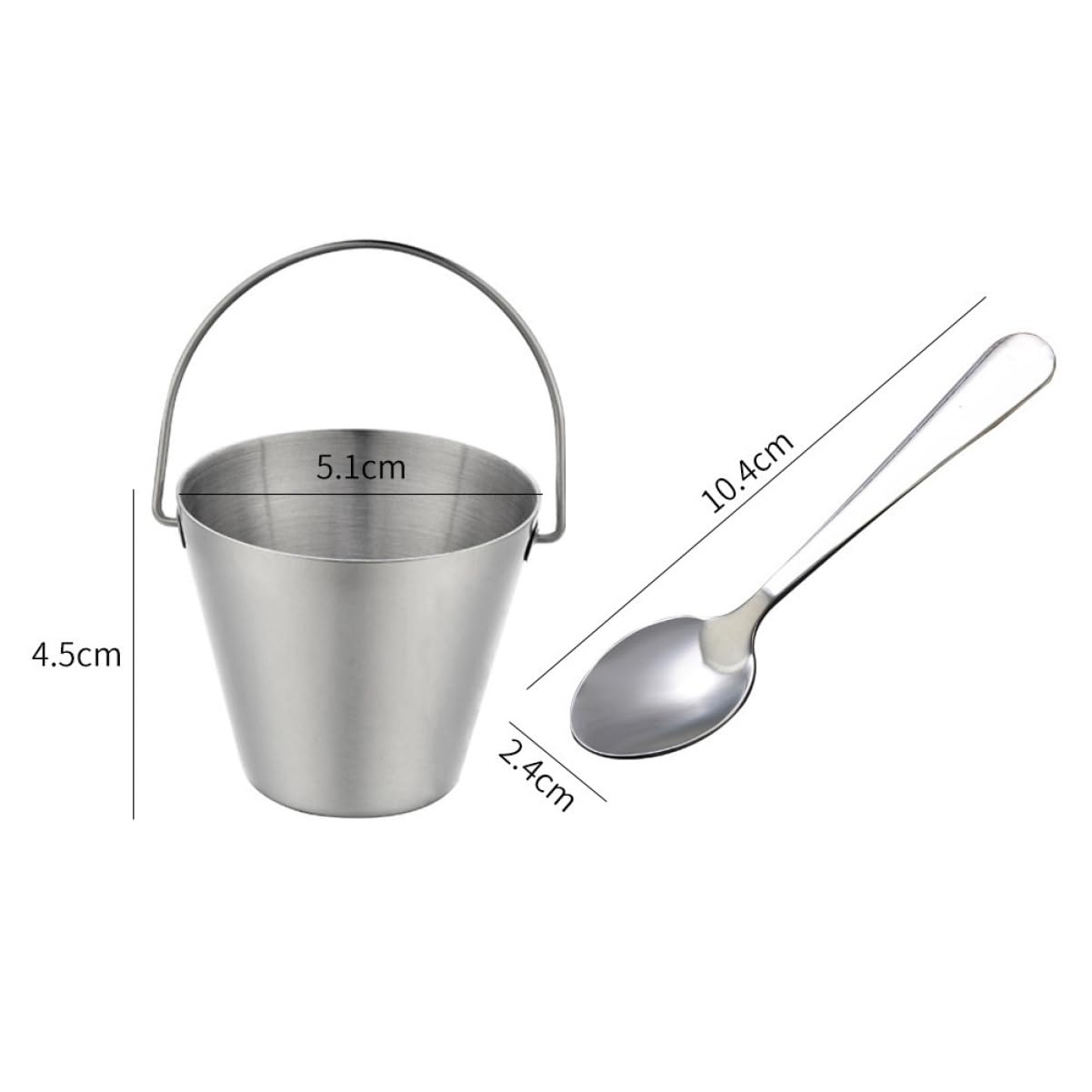 HOLIDYOYO 1 Set Egg Bucket Egg Stand Egg Serving Tray Egg Serving Cups Egg Topper Egg Cup Plate Breakfast Egg Holder Condiment Serving Tray Egg Server Cup Buckets Eggs Silver Stainless Steel