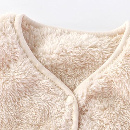 Unisex Kids Fleece Fuzzy Vest Fall Sleeveless Jacket Polar Fleece Vest for Girls Boys Snap Button Cute Outerwear Soft4
