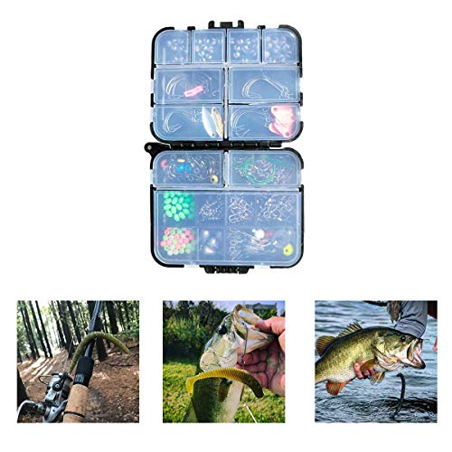image for HiBD Fishing Tackle Kit Fishing Box Including Jig Hooks, Bullet Bass C