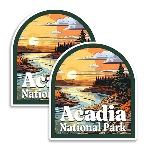 Imán decorativo de viaje Acadia National Park 2 unidades 4 pulgadas
