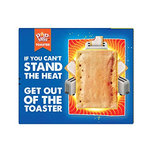 Kellogg's Pop-Tarts Unfrosted - Kids Breakfast Toaster Pastries, 16 Count, 27 Oz (Uncovered Brown Sugar & Cinnamon)