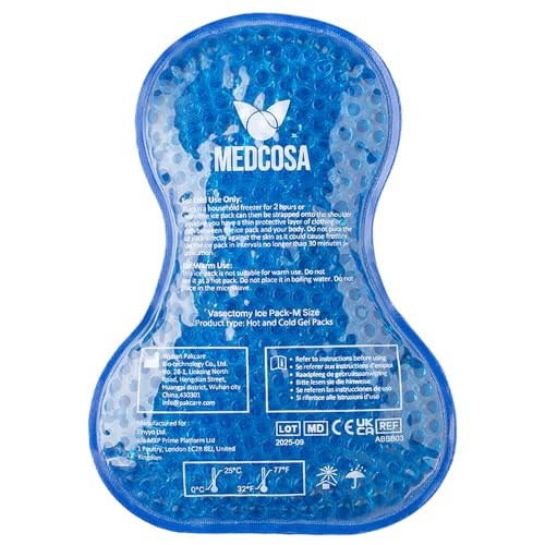 Medcosa Vasectomy Ice Packs - Vasectomy Gifts for Men - Groin Ice Pack - Reusable and Comfortable Velvet Material - Moulds to Body - Remains Cold for 25 Mins