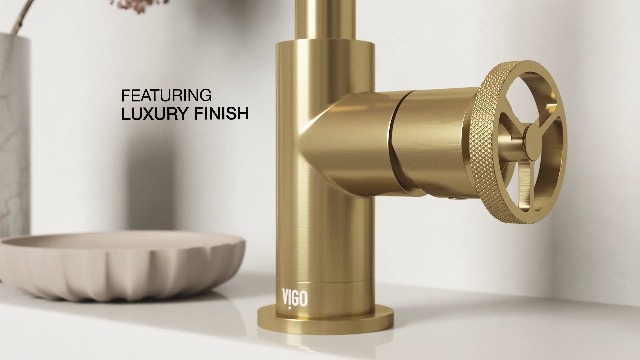VIGO Cass Single-Handle Single-Hole Mount Bathroom Sink Faucet, 9