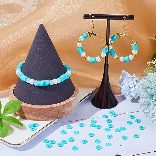 SUNNYCLUE 1 Box 1000Pcs+ Clay Green Beads Clay Heishi Beads 6mm Polymer Clay Beads Vinyl Heishi Bead Bulk Clay Polymer Beads Spacer Loose Beads for jewellery Making DIY Bracelets Necklace Supplies - Image 4