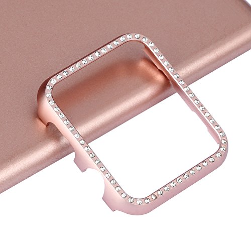 Compatibile con Apple Watch Series 3 42mm Case Protettiva, Brillantini Crystal Diamond Custodie 360°Protezione Cover Anti Graffio Paraurti Bumper Case Cassa Compatibili con iWatch 42mm Series 1/2/3