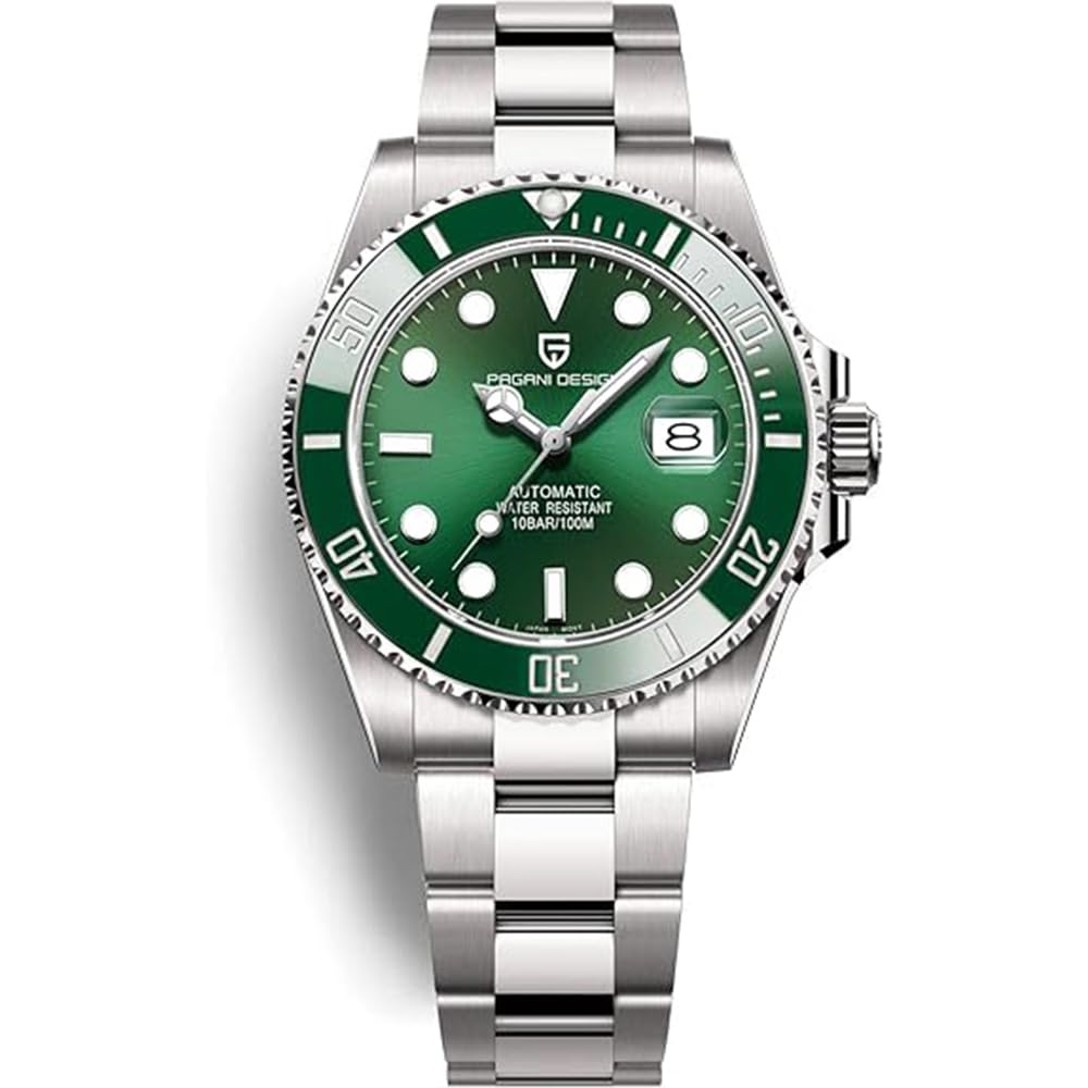 Pagani Design New Men's Mechanical Watch Luxury Ceramic Bezel Japanese Movement Stainless Steel Fashion Classic Automatic Watch Sapphire Glass Men's Watch 100 Meters Water Resistant Relogio Masculino…