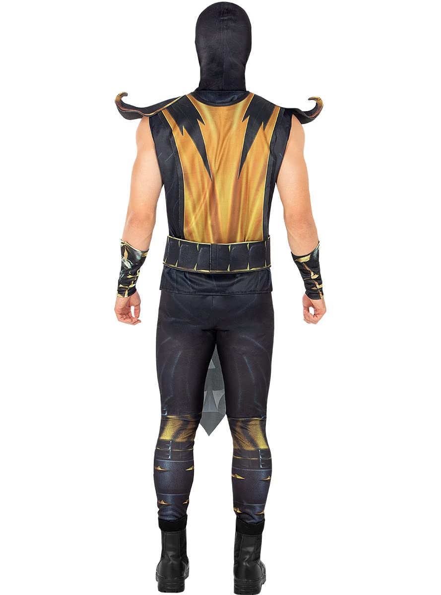 Funidelia | Costume da Scorpion Mortal Kombat per uomo Videogiochi - Costume per Adulto e accessori per Feste, Carnevale e Halloween - Nero