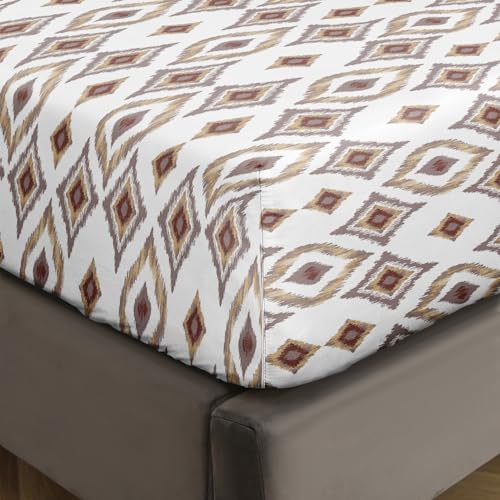 Herside Boho Full Size Fitted Sheet Set,Full Size Bedding,Geometric Design Soft & Breathable Microfiber Bohemian Sheet Set,3 Piece thumb #4