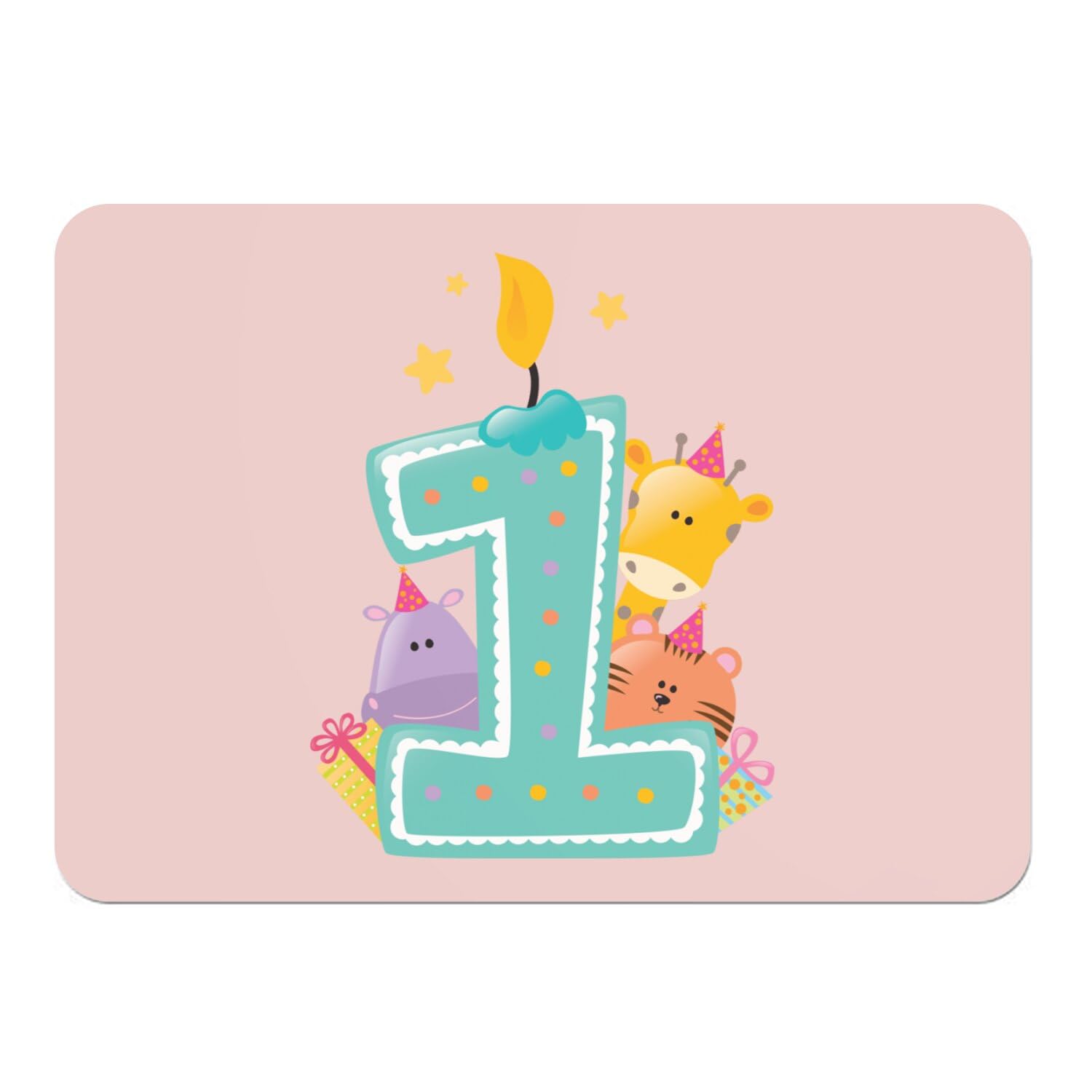 Sets de table rose en liège pour un premier anniversaire réussi