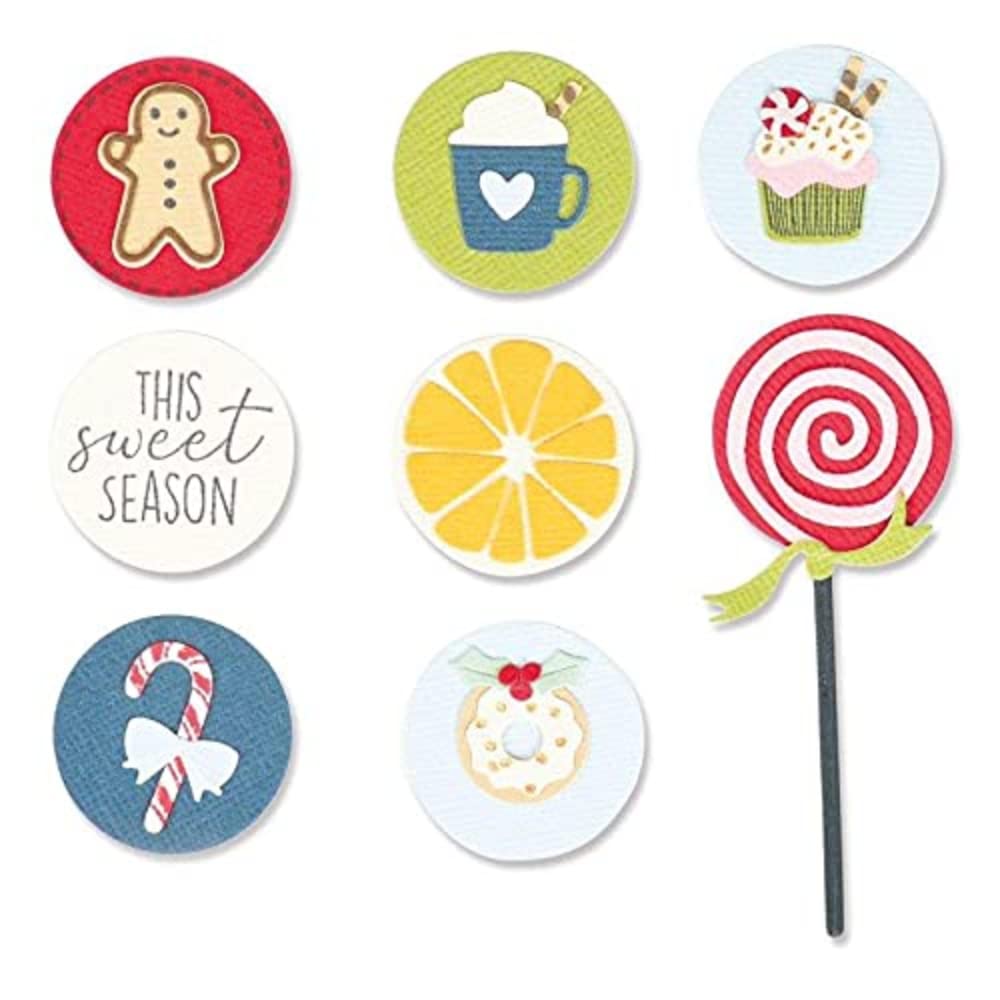 Sizzix Framelits Set Fustelle 11 Pezzi Con Timbri – Tema Dessert Natalizi - 2