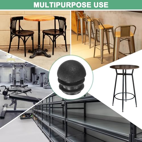Image of M METERXITY 30-Pack Spherical Plastic Hole Plugs, 0.63 inch (16mm) Plastic Tubing End Caps for Patio /Chairs /Fences, Metal Tubing Leg Cap, Furniture Pipe Insert Sliders Glides