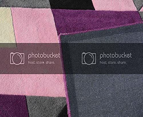 Image of Handmade Tuffted Pure Woollen Thick Geometrical Carpet for Living Room and Bedroom with 1.4 Inch Pile Height Size 2 x 6 feet Mult New FTE06