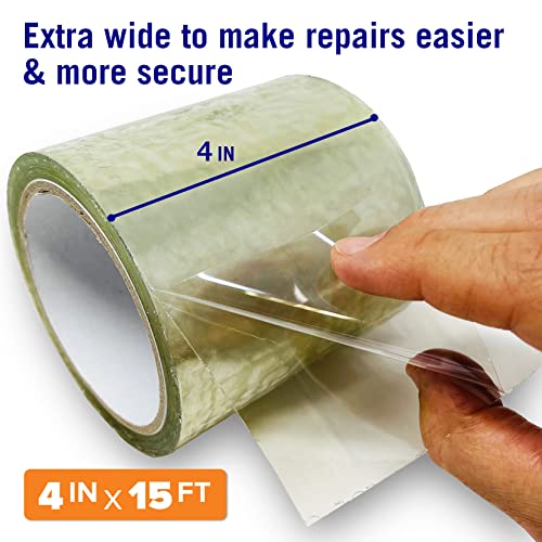 Image of Better Boat Clear Waterproof Tape for Leaks Heavy Duty Marine Grade Seal Tape, 15 ft x 4 in, Invisible Repair, Pools, Shower, Windows