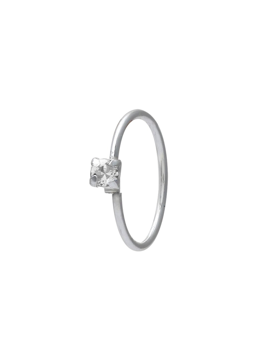 Abhooshan Pure 92.5 Sterling Silver Stylish CZ Stone Nose Ring for Women and Girls for Pierced Nose. Multi Upper Piercing, Helix, Tragus, Septum, Cartilage and Ear Lobe (White Zirconia II) (B01JOM4RL2) Amazon Price History, Amazon Price Tracker