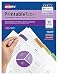 Avery 16283 Printable Plastic Tabs with Repositionable Adhesive, 1 3/4, Assorted (Pack of 80)