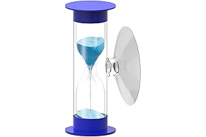 Two Minute Sand Timer with Suction Cup, High-Precision Hourglass Timer for Kids...