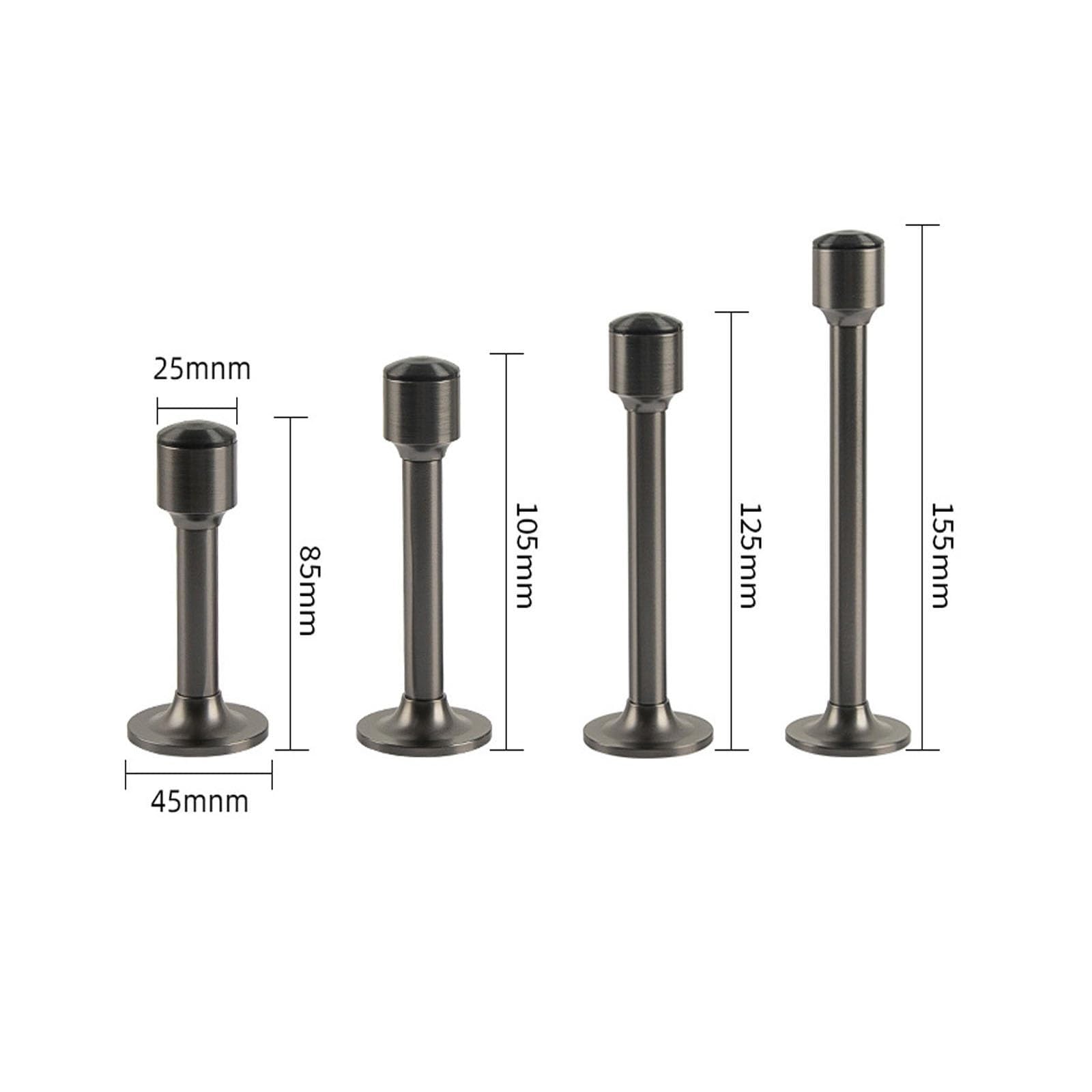 Tope de puerta montado en la pared Topes de puerta de cobre Protector de pared con punta de parachoques de goma for dormitorio paquete de 2 tope para puerta(125mm)