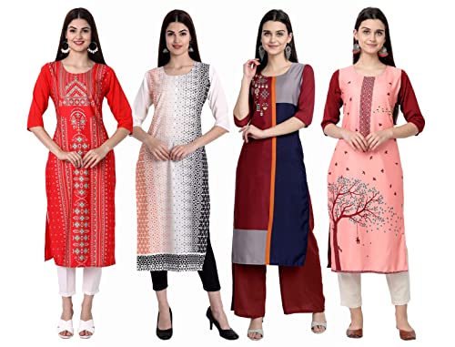 Image of Women's Crepe Straight Kurta