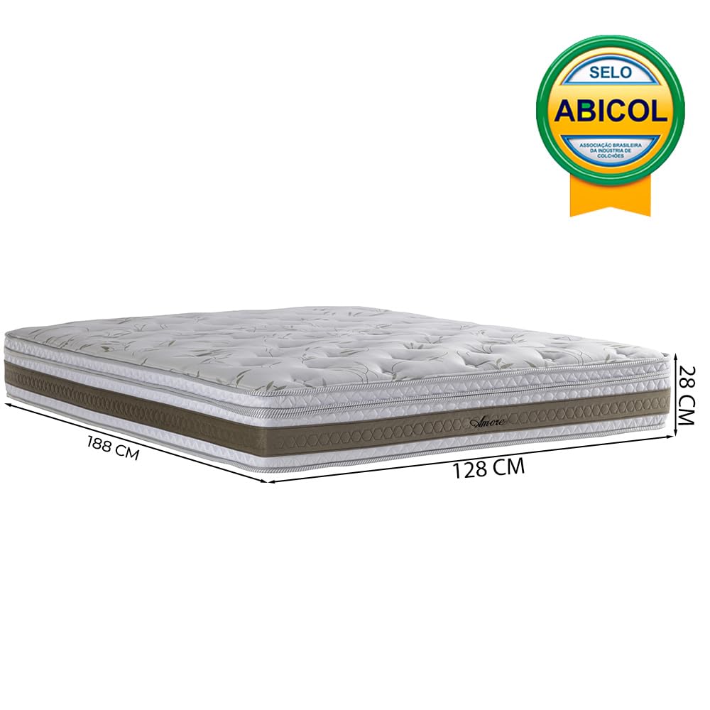 Colchão Herval Casal Amore, Molas Ensacadas, 128 cm | Amazon.com.br