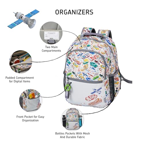 Image of ZOOKEEPER School Bag for Boys & Girls 8-10 Years Lightweight, Water Resistant Kids Backpack for School & Travel Spacious, Durable, Premium YKK Zippers Comfortable Design (Large, 25L)