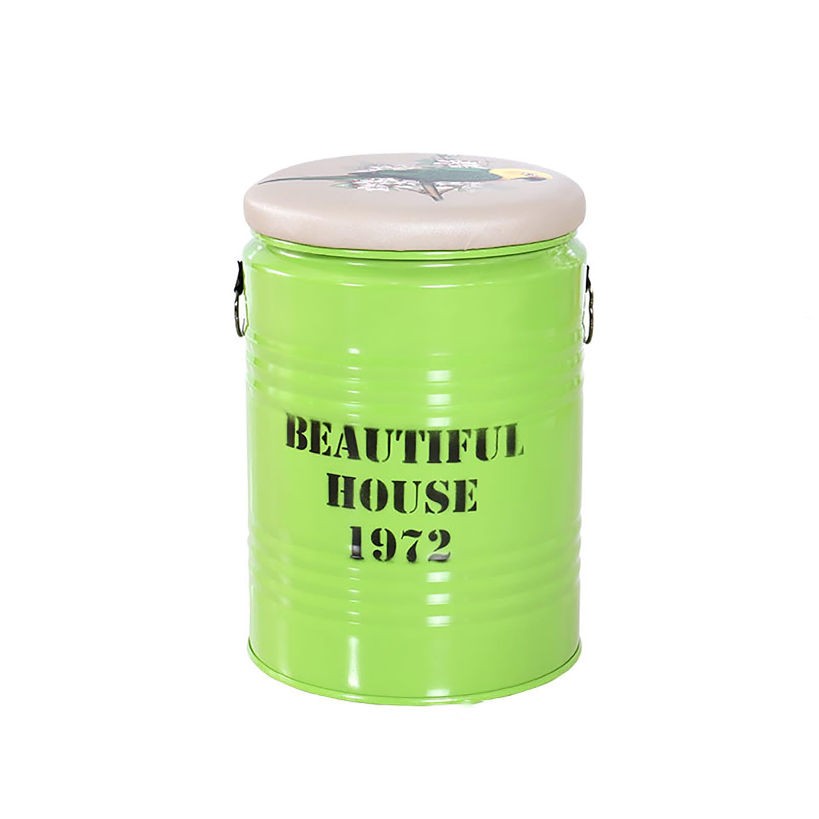 Pouf rotondo con contenitore – Sgabello imbottito con coperchio imbottito, moderno contenitore per giocattoli per la casa