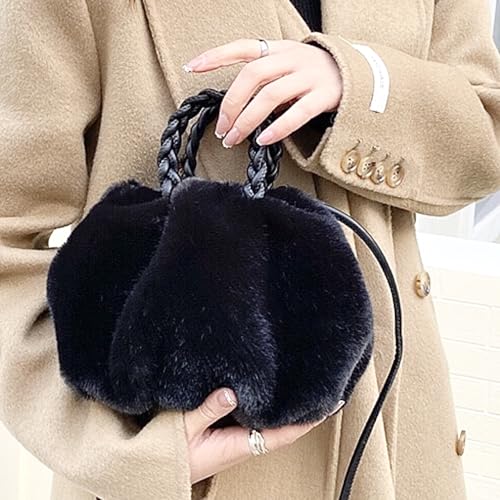 Cloud Shoulder Bag Furry Purse Fluffy Fuzzy Handbags for Women Plush Faux Fur Small Mini Bag for Autumn Winter4