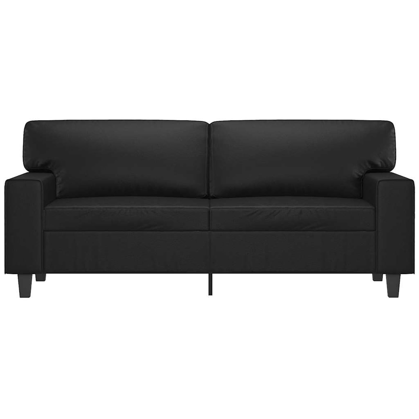Gecheer Divano a 2 Posti Nero 140 cm in Similpelle