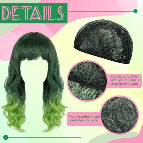 Image of Geyoga 12 Pcs Colorful Wigs for Women Colorful Long Curly Wigs