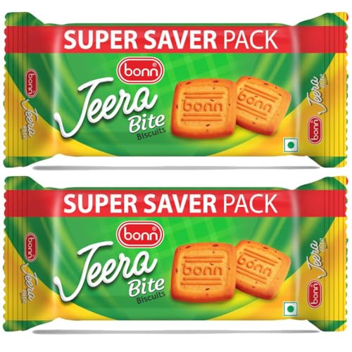 Image of BONN Jeera Bite Biscuits | Super Saver Pack of 2 | 900 Grams | Jeera Biscuits | Tea-time treats | Crunchy jeera | (Pack Of 2, 900, gram)