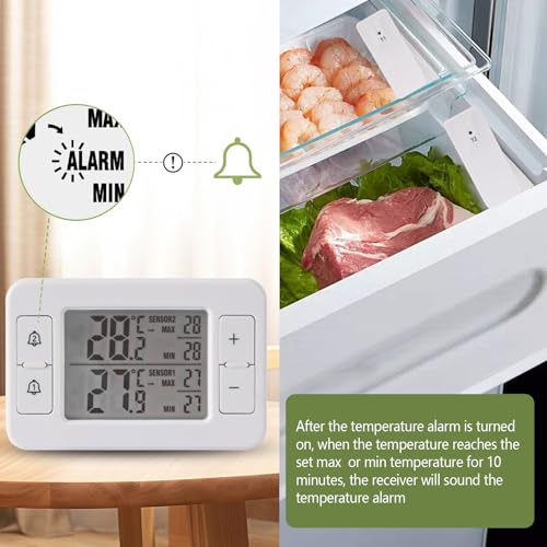 Thermomètre de réfrigérateur numérique min/max avec écran LCD