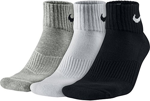 Nike Unisex Performance Cushion Quarter Training Socks 3 Pairs