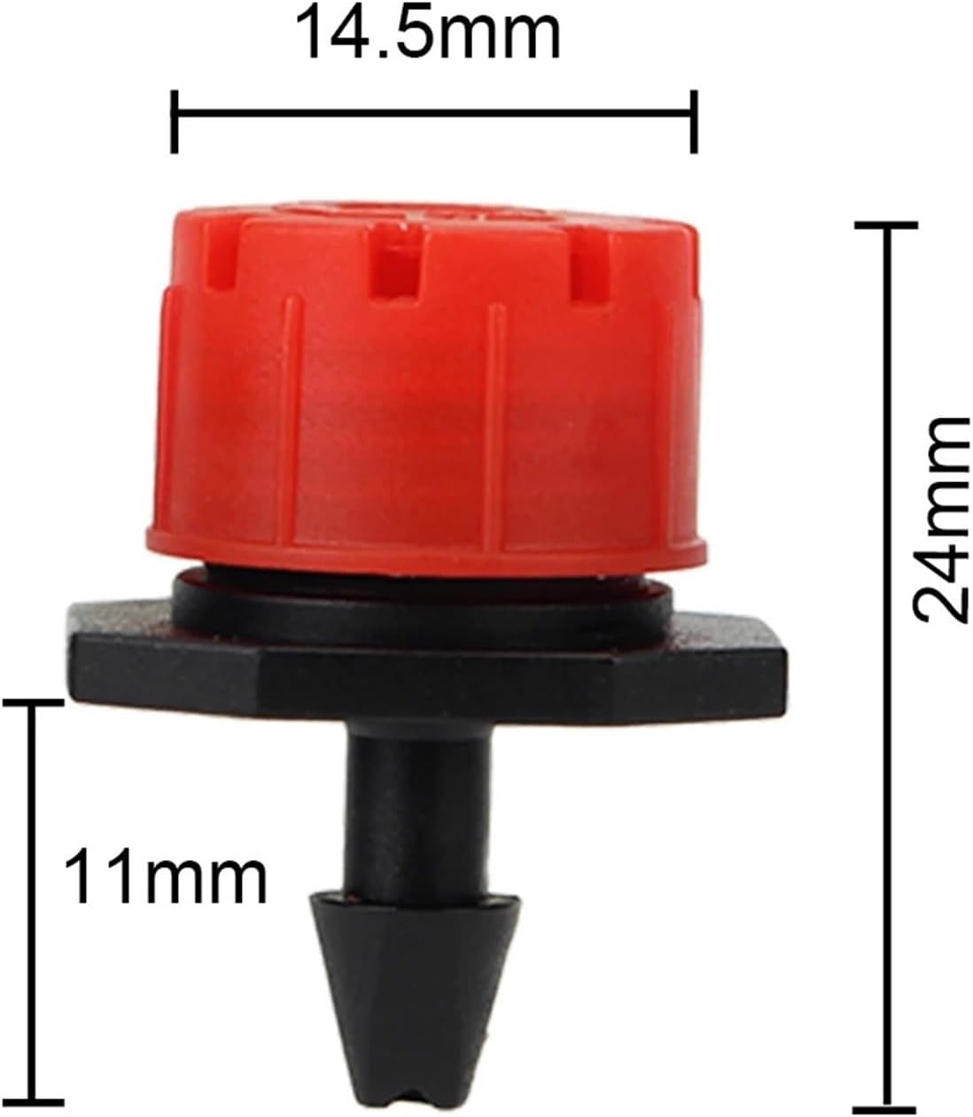 Drip Irrigation Emitters 400Pcs Watering Sprinkler Micro Nozzles for Flower Irrigation Dripper Emitter Anti-Clogging 4/7mm(Red)