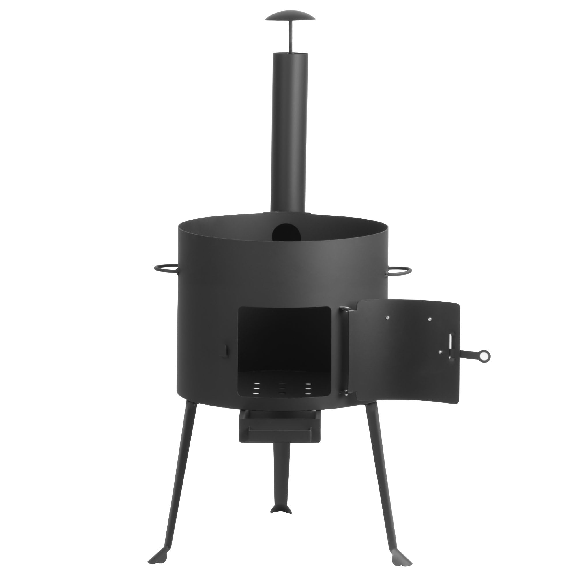 BBQ-Toro Kazan de hierro fundido con horno Kazan, Ø 39,5 cm, cacerola de hierro fundido de 19 l, tapa, caldera para gulash y estofado, cocina exterior, utschak