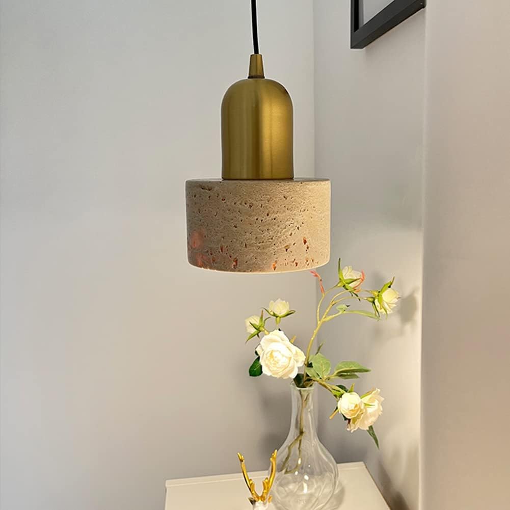 Nowoczesna złota marmurowa lampa wisząca z naturalnego kamienia rustykalna lampa wisząca do kuchni wyspa orzechowa drewno mini oprawa sufitowa nadmorski boho mały żyrandol do resta
