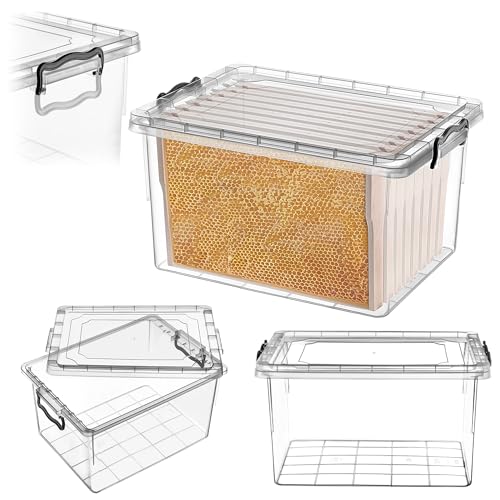 KADAX Transportbox 40L für Rähmchen, Aufbewahrungsbox 54 x 38 x 28,5 cm mit Deckel zur sicheren Aufbewahrung und zum Transport von Honig