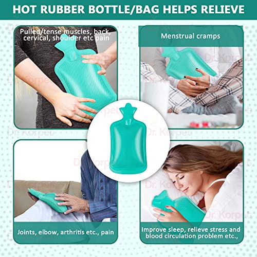 Image of rubber hot water bag, hot water bags for pain relief, heating pad for pain relief - Random color - 1 Piece