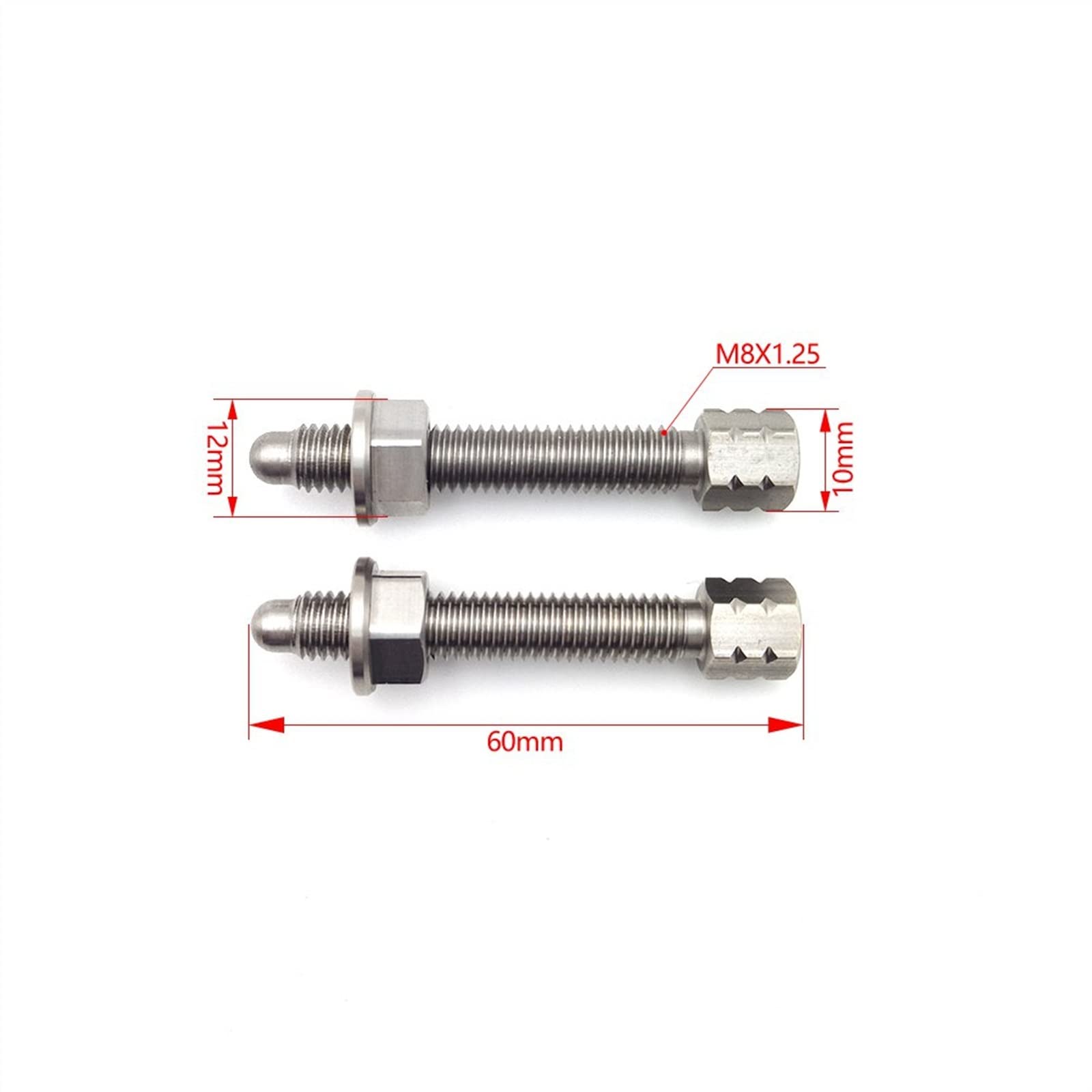 アクセサリー X1 Amazon.co.jp: 部品 オートバイ M8x1.25 チェーンアジャスター