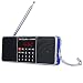LCJ Portable Mutifunctional Bluetooth Dual Bands AM FM Radio Media Wireless Speaker MP3 Music Player Support TF Card USB Disk and Clock Function,1000MAH Rechargeable Li-ion Battery（L-288AMBT-BLUE）