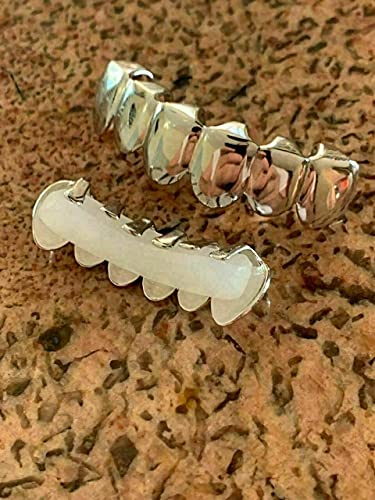 Solid 925 Sterling Silver Real Grillz - Premade Top & Bottom Grills For Teeth - Real Solid Silver NOT BRASS4