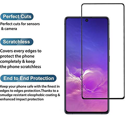 Image of Screen Protector for Samsung Galaxy F62 | M62 (Black) Tempered Glass Edge-to-Edge 6D Screen Guard With Installation Kit