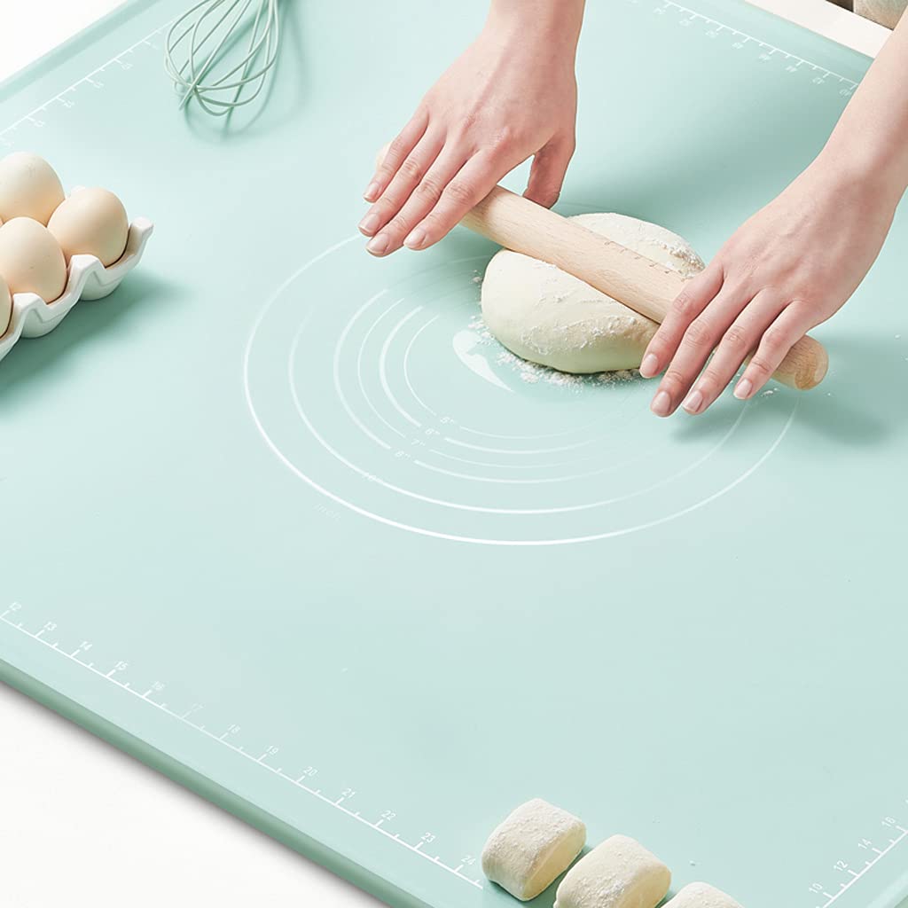 Silikonmatte Silikon Backmatte, Extra Große Dicke Antihaft rutschfest Ausrollmatte Teigmatte Für Pie Pizza Kuchen Kekse 70x50cm