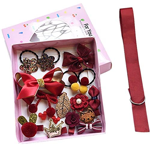 Image of Kashish's Fancy Head wear Accessories For Baby Girls Hair Clip Princess Hair Clip Cute Cartoon Clip, Headband, Schoolgirl, Baby Girl Toddler Set Gift Box Set of 18 Pieces