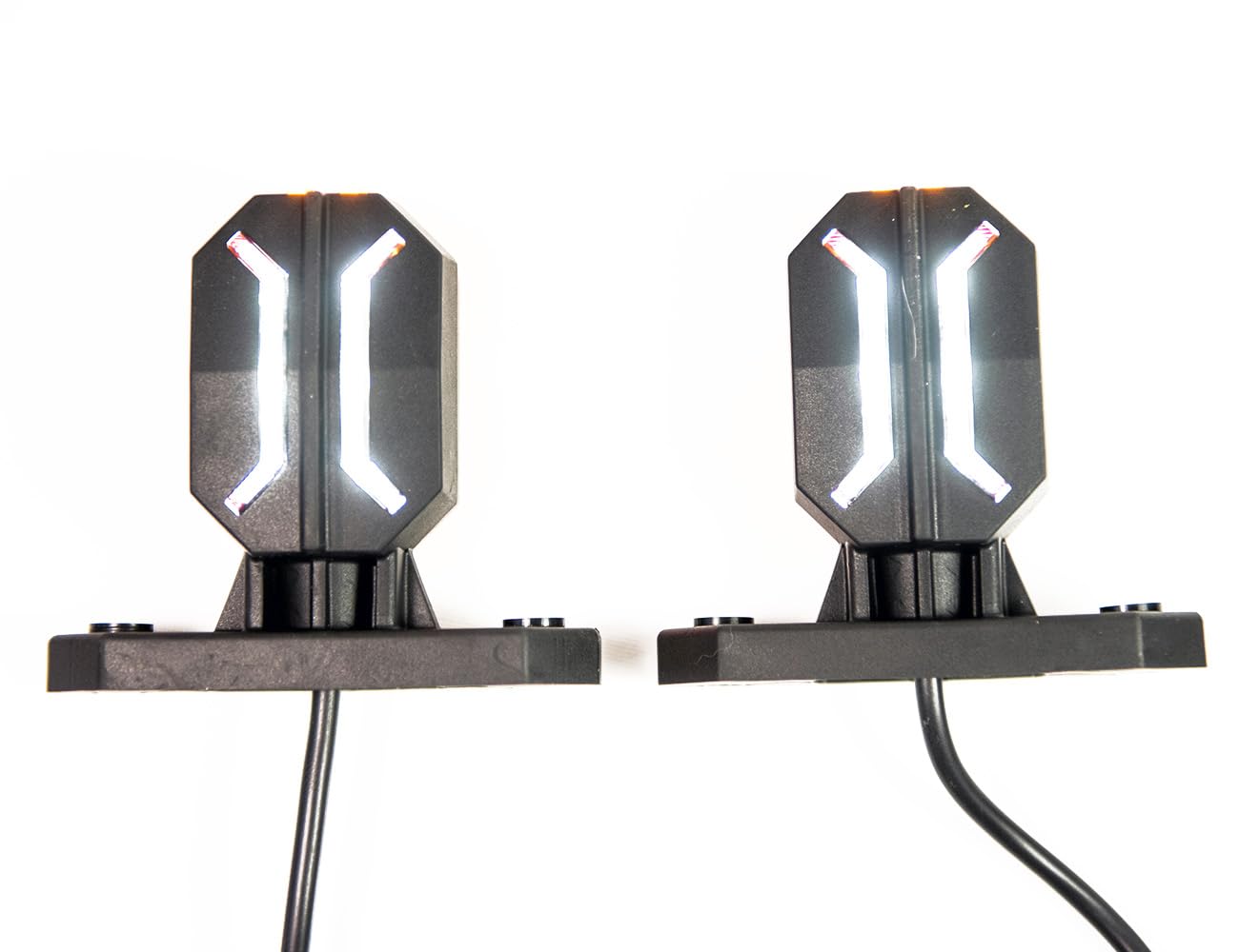 2 x LED Gummi Begrenzungsleuchte Seitenleuchte modern 12V 24V mit E-Prüfzeichen Positionsleuchte Auto LKW PKW Wohnwagen KFZ Lampe Leuchte Licht Weiß Rot Orange