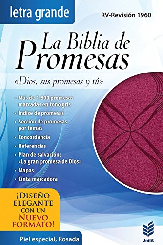 La biblia de promesas / Promise Bible: Dios, sus promesas y tú, Reina-Valera 1960, Piel especial Rosado / God, His Promises and You: Pink Skin (Spanish Edition)