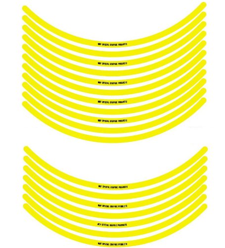 エムディーエフ リムストライプ ソリッドタイプ イエロー 10mm幅 17インチ RIM-10M-YE-17