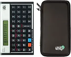 Calculadora financeira HP 12C Platinum + capa protetora WYNGS preta