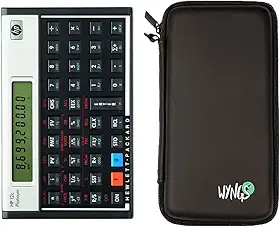 Calculadora financeira HP 12C Platinum + capa protetora WYNGS preta