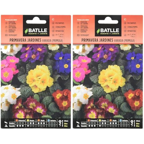 Semi di Fiori – Primavera Giardini Assortiti (Primula) – Batlle (Confezione da 2)