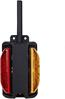 Vista 7 de NEW SUN Kit de Luces LED para Guardabarros, Precableado de Doble Cara con Pedestal, Ámbar y Rojo Súper Brillantes, RH y LH, Funciona como Luces