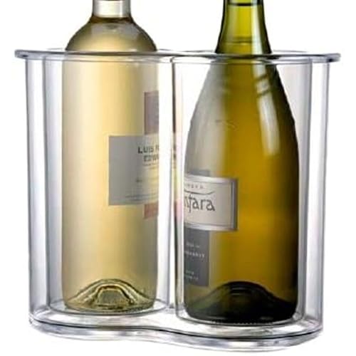 Twin-Chill 2 Bottle Iceless Wine Cooler, Clear